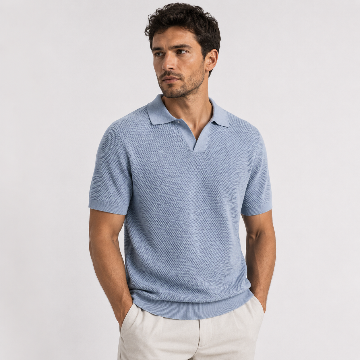 Pascal Fournier | Knitted Polo Shirt For Men