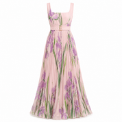 Penelope Weston | Watercolour Floral Pleated Maxi Dress
