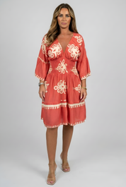 Piper Dawson | Embroidered Midi Summer Dress