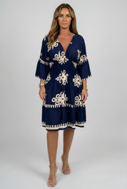 Piper Dawson | Embroidered Midi Summer Dress