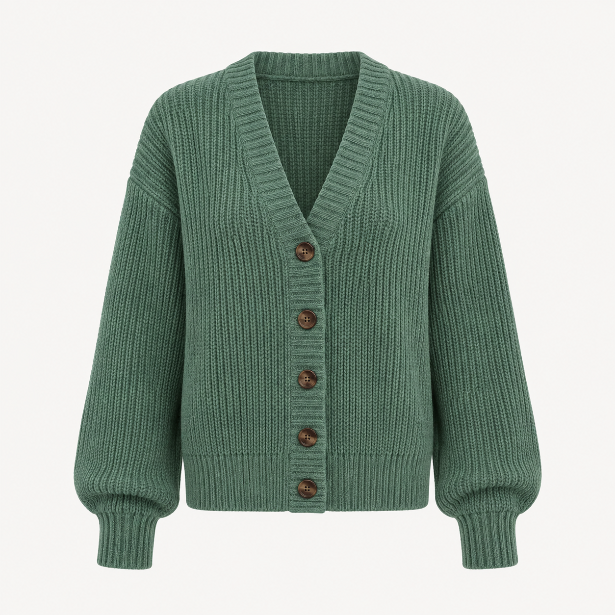 Poppy Edwards | Knitted Button-Front Cardigan