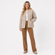 Poppy Robinson | Quilted Textured Zip Jacket