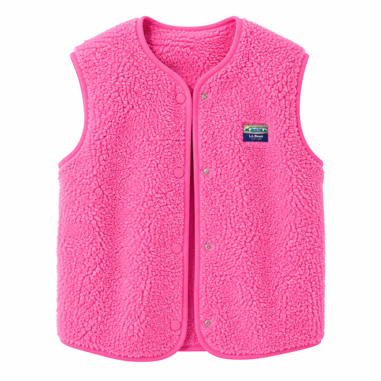 Poppy Sutton | Pink Sherpa Fleece Vest – Cosy Layering Essential