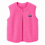 Poppy Sutton | Pink Sherpa Fleece Vest – Cosy Layering Essential