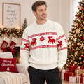 Frost Buck | Pull de Noël à motif jacquard cerf rouge pour hommes