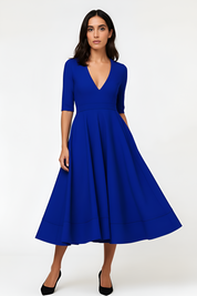 Quinn Sinclair | V-neck Midi Wedding Dress