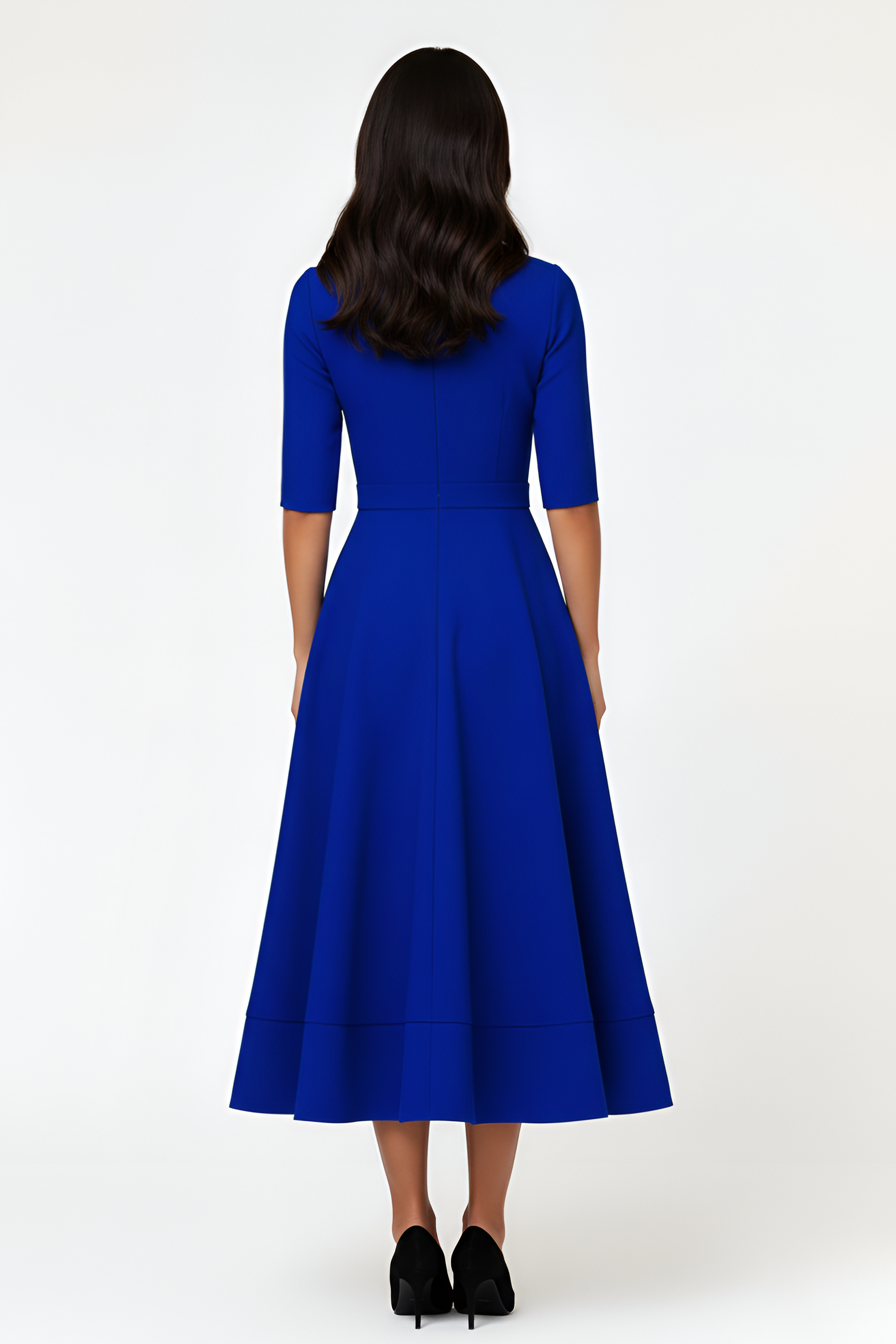 Quinn Sinclair | V-neck Midi Wedding Dress