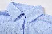 Quinn Whitmore | Embroidered Shirt & Shorts Set