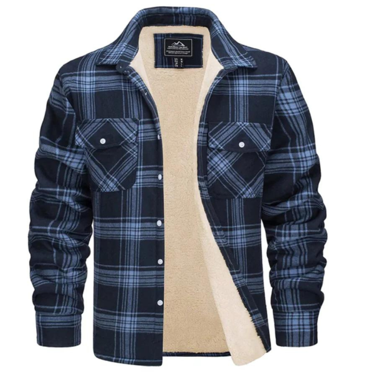 Sebastian Moreau | Plaid Sherpa Shirt Jacket with Rugged Warmth