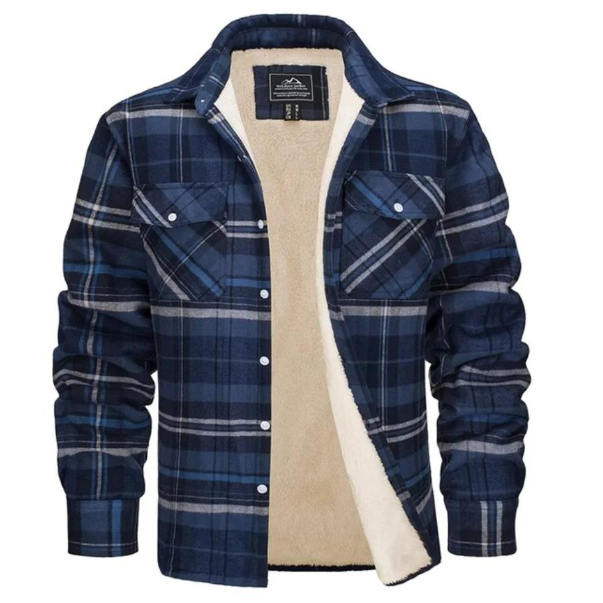 Sebastian Moreau | Plaid Sherpa Shirt Jacket with Rugged Warmth