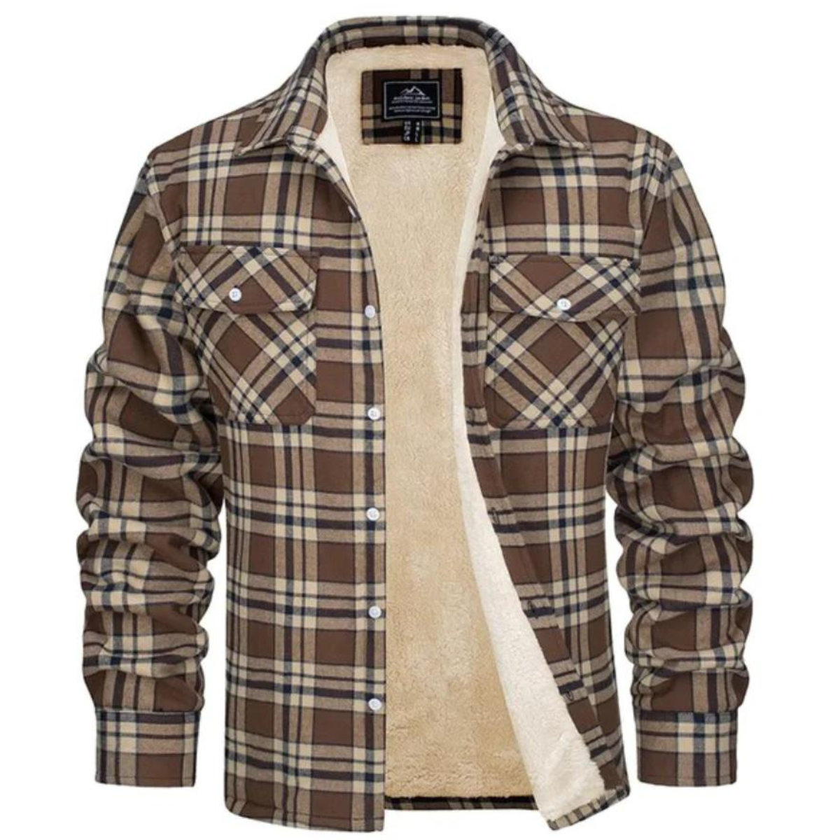 Sebastian Moreau | Plaid Sherpa Shirt Jacket with Rugged Warmth