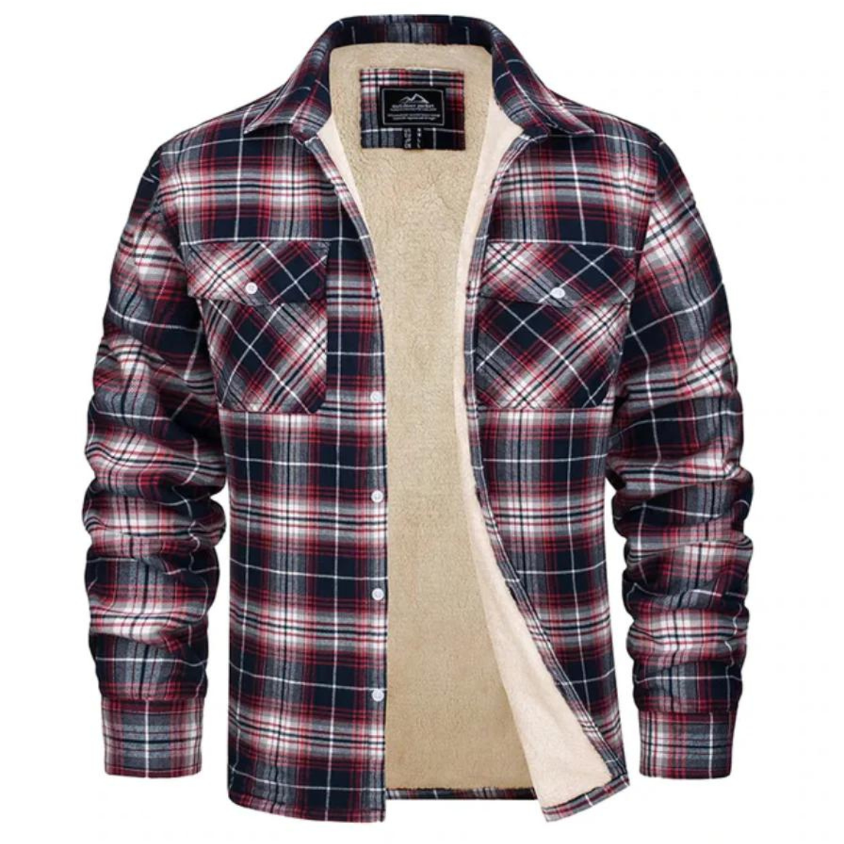 Sebastian Moreau | Plaid Sherpa Shirt Jacket with Rugged Warmth