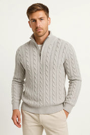 Raphael Chevalier | Zip Neck Knitted Sweater For Men