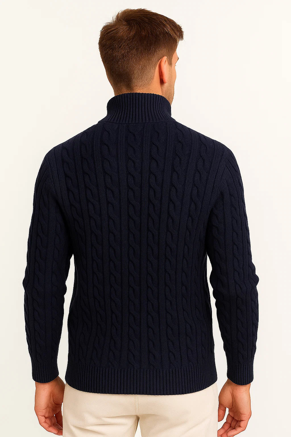 Raphael Chevalier | Zip Neck Knitted Sweater For Men