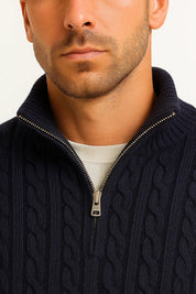 Raphael Chevalier | Zip Neck Knitted Sweater For Men