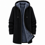Reuben Stanhope | Longline Mens Jacket With Fleece-Lined Hood