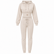 Rosalie Marchmont | White Two-Piece Hoodie Loungewear Set