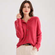 Rosalind Ashworth | Cardigan à col rond boutonné sur le devant
