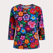 Rosie Fairbank | T-shirt z kwiatowym nadrukiem 3D