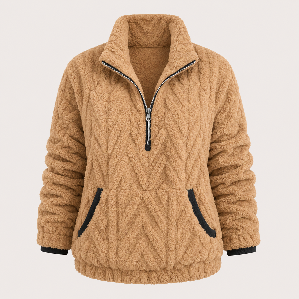 Rosie Thompson | Quarter-Zip Plush Fleece Pullover