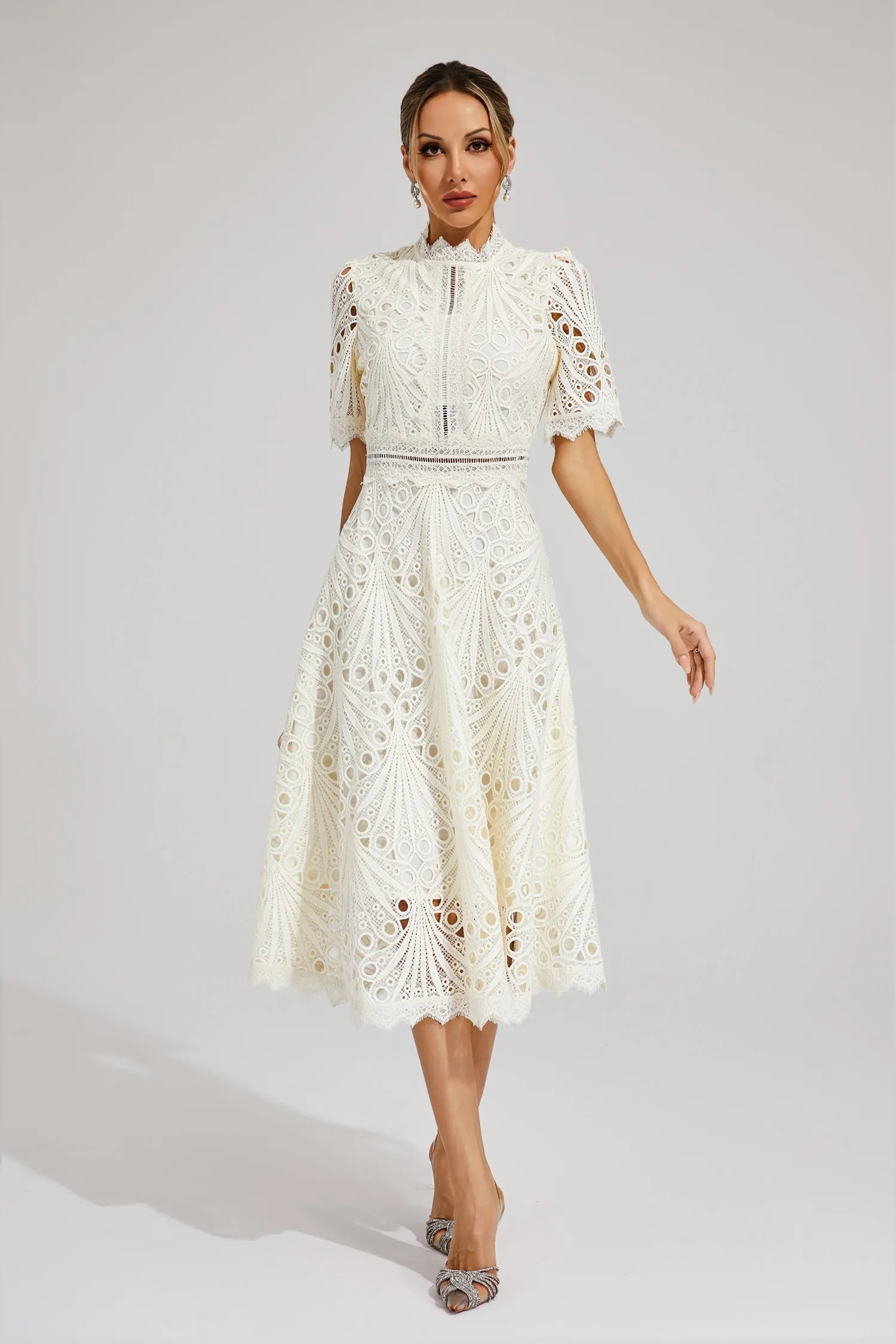 Ruby Hayes | Lace A-Line Midi Wedding Dress