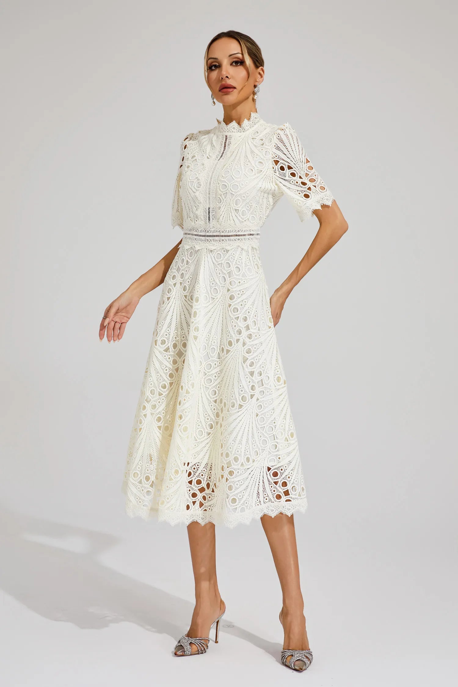 Ruby Hayes | Lace A-Line Midi Wedding Dress