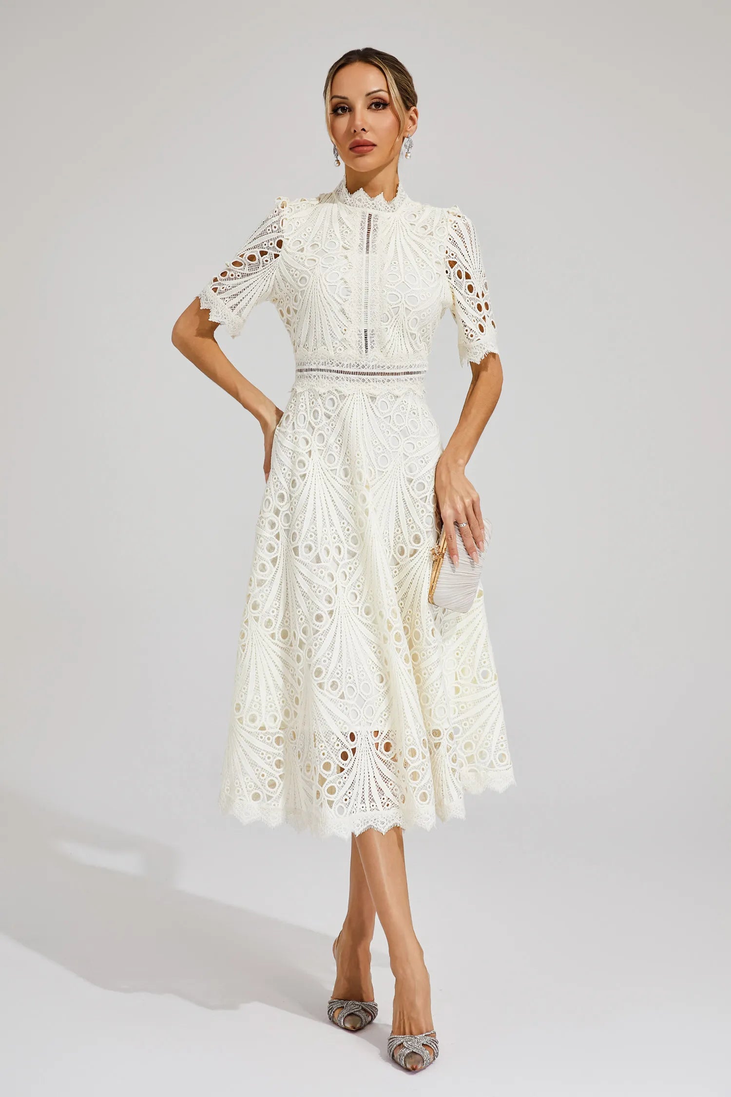 Ruby Hayes | Lace A-Line Midi Wedding Dress