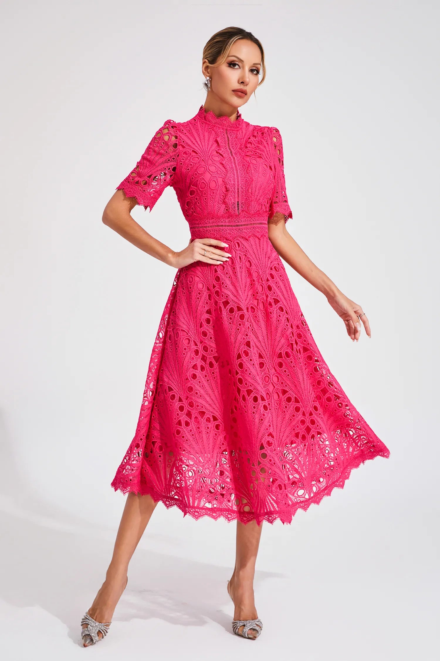 Ruby Hayes | Lace A-Line Midi Wedding Dress