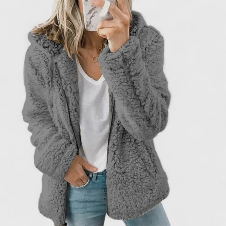Florence Kingsley | Teddy Faux Fur Coat With Hood
