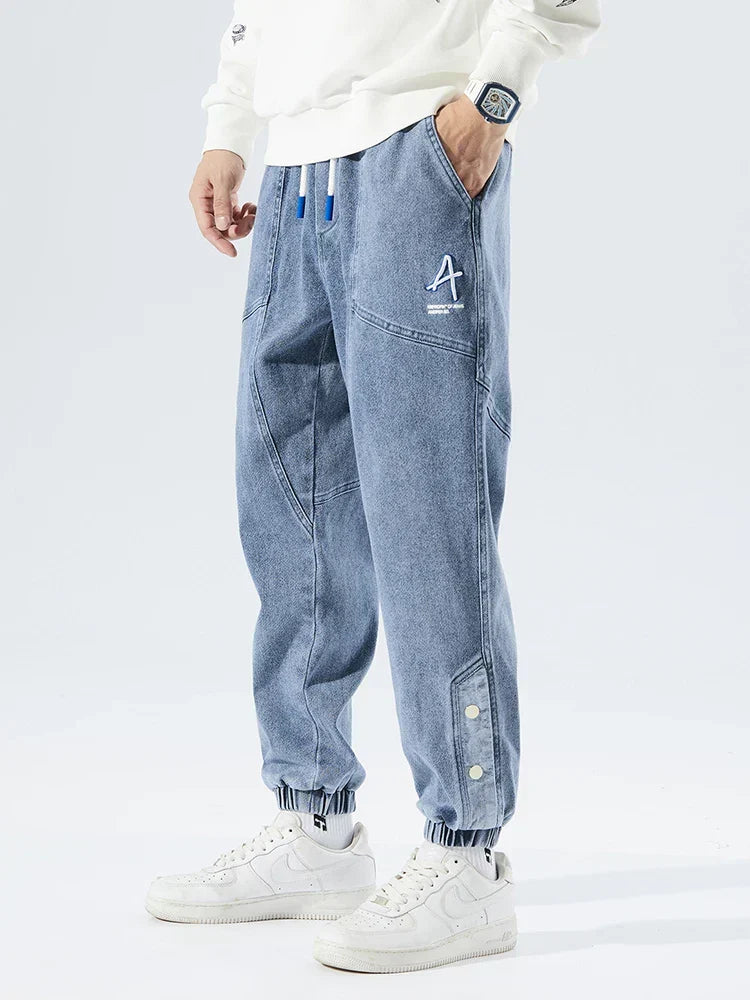 Elliot Barnes | Men's Denim Jogger Jeans – Elasticated Drawstring Waist
