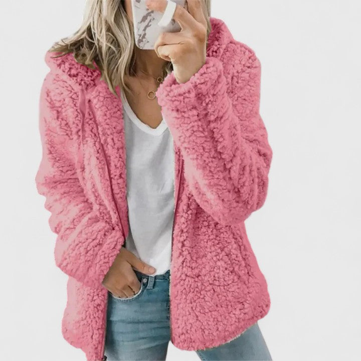 Florence Kingsley | Teddy Faux Fur Coat With Hood