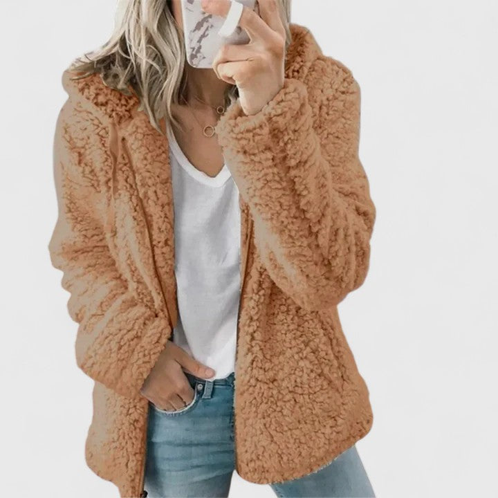 Florence Kingsley | Teddy Faux Fur Coat With Hood