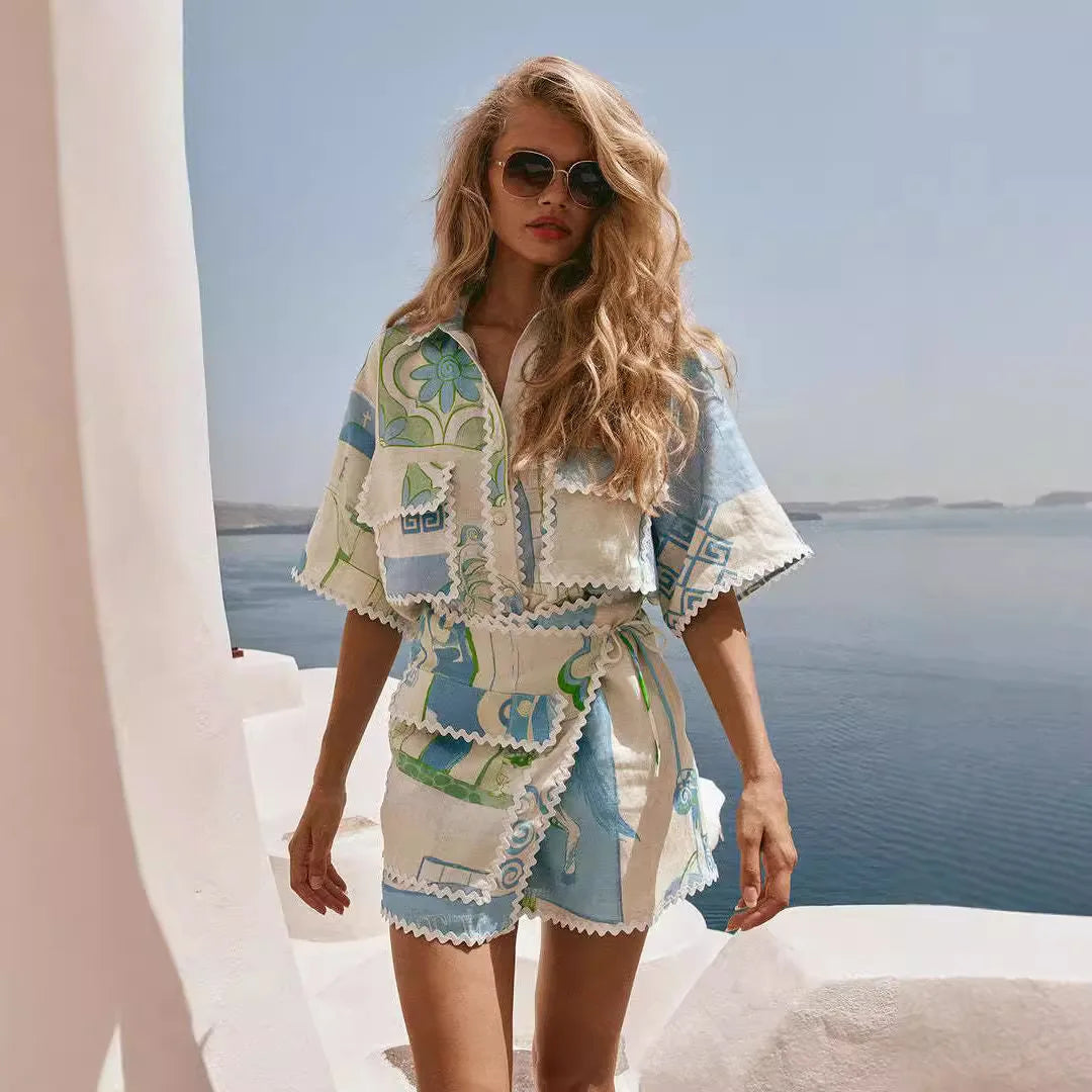 Nadia Whitmore | Summer Printed Wrap Dress