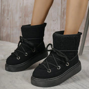 Tabitha Reynolds | Women's Sherpa Ankle Lace-Up Winter Boots