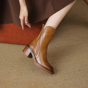 Rosalind Kemp | Leather Ankle Boots With Block Heel