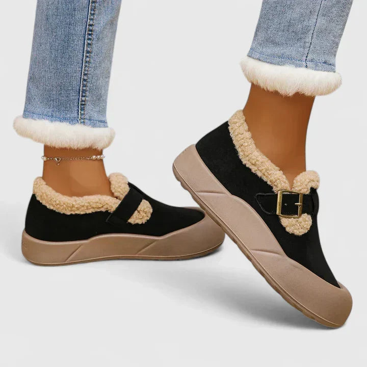 Poppy Hartridge | Suede Ankle Boots With Faux Fur Lining