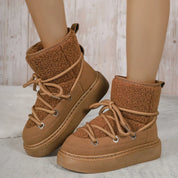 Tabitha Reynolds | Women's Sherpa Ankle Lace-Up Winter Boots