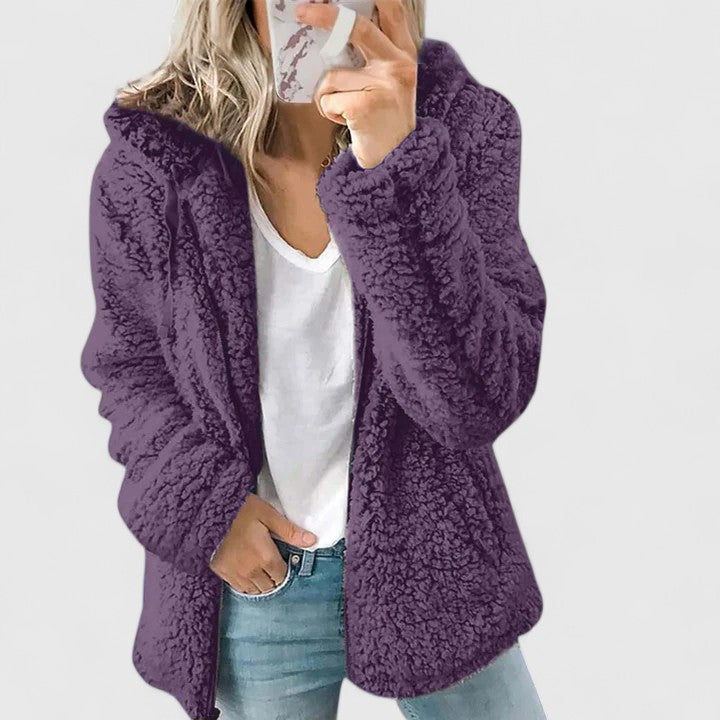 Florence Kingsley | Teddy Faux Fur Coat With Hood