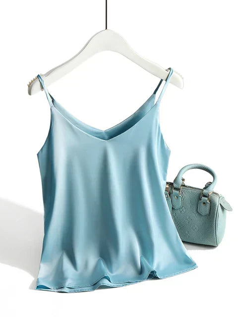 Samara Knight | Satin V-Neck Cami Top for Women