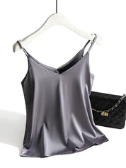 Samara Knight | Satin V-Neck Cami Top for Women