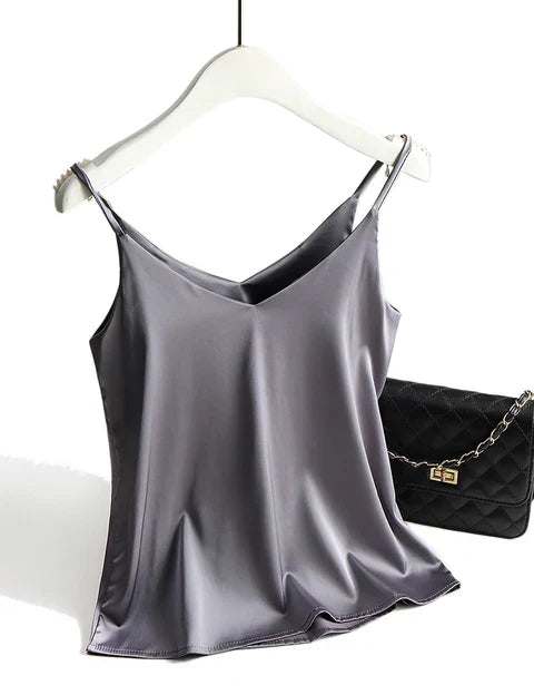 Samara Knight | Satin V-Neck Cami Top for Women