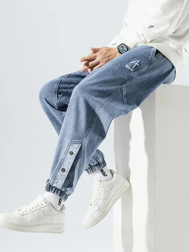 Elliot Barnes | Men's Denim Jogger Jeans – Elasticated Drawstring Waist