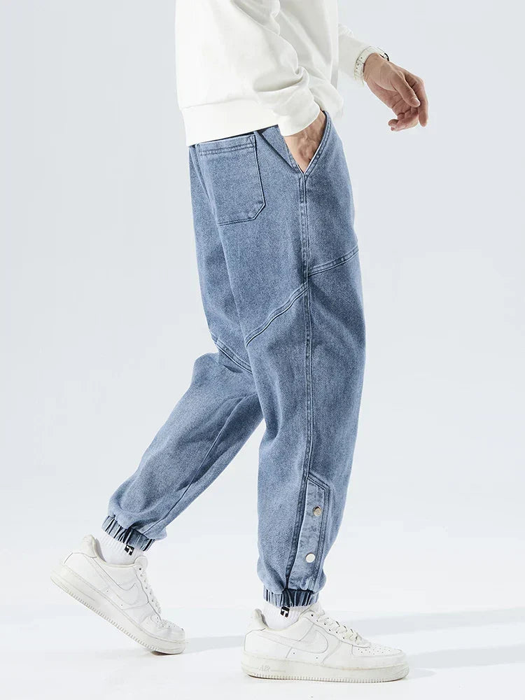 Elliot Barnes | Men's Denim Jogger Jeans – Elasticated Drawstring Waist