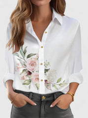 Matilda Ravenscroft | Textured Print Long-Sleeve Blouse