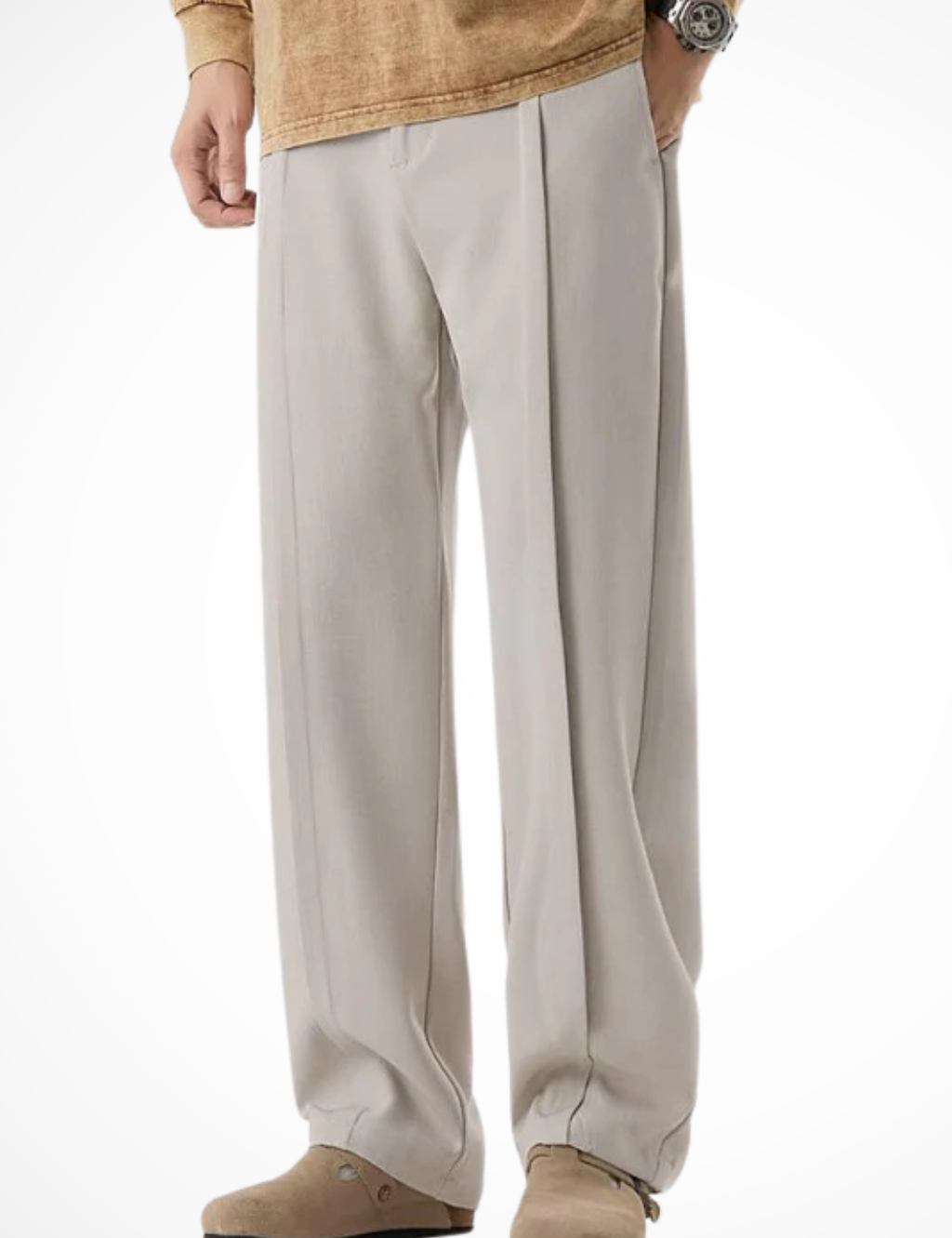 Sebastian Carrington | Tailored Wide Leg Pleated Trousers For Men