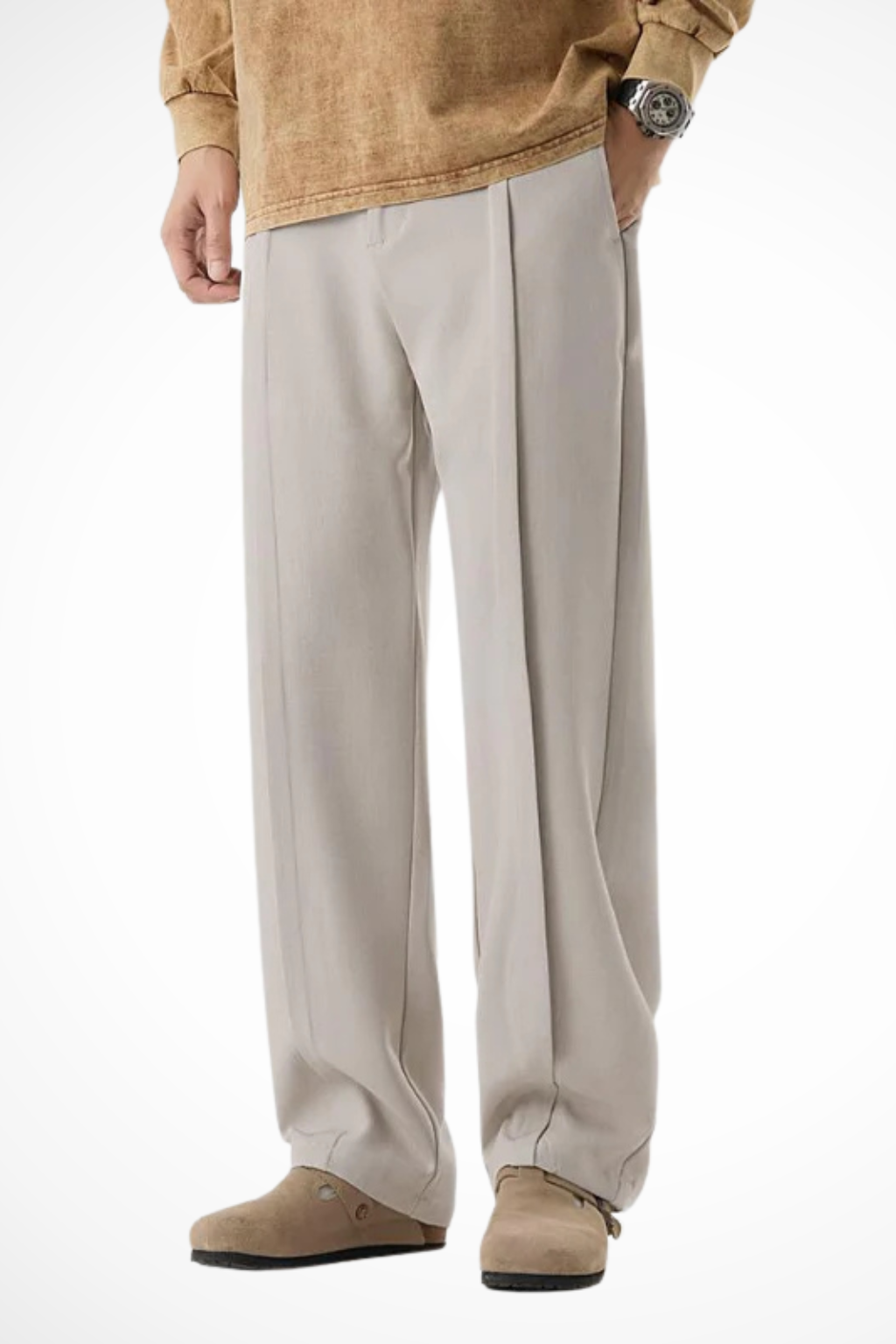 Sebastian Carrington | Tailored Wide Leg Pleated Trousers For Men