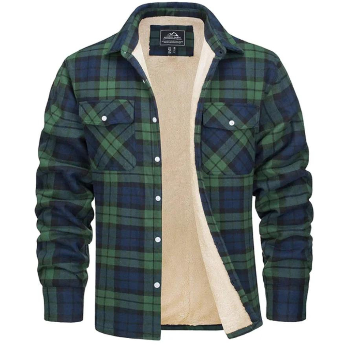 Sebastian Moreau | Plaid Sherpa Shirt Jacket with Rugged Warmth