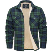 Sebastian Moreau | Plaid Sherpa Shirt Jacket with Rugged Warmth
