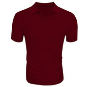 Sebastian Valeur | Ribbed Knit Polo Shirt For Men