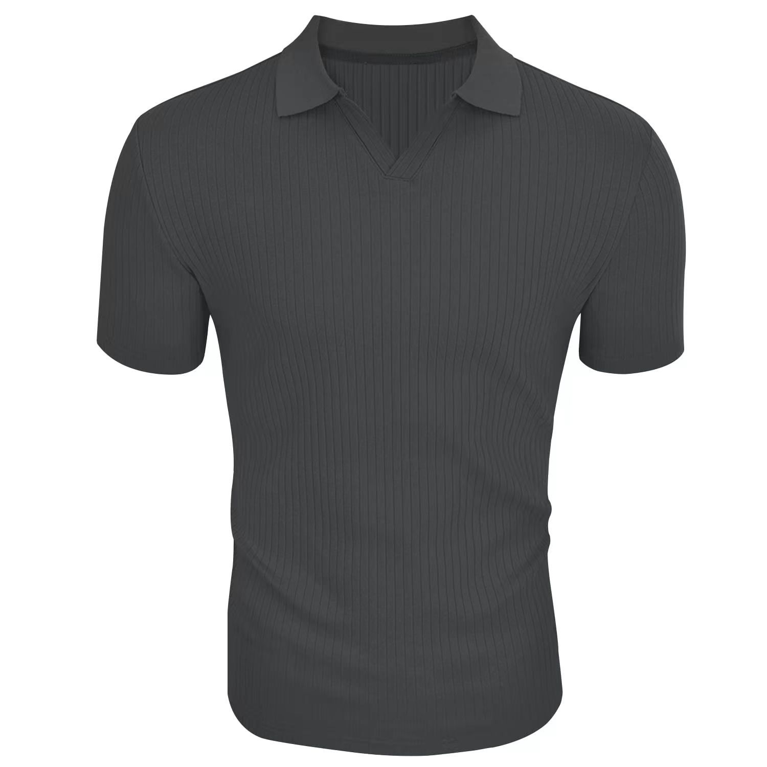 Sebastian Valeur | Ribbed Knit Polo Shirt For Men